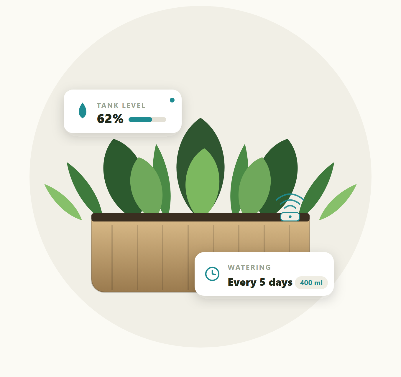 Lush 3D-printed Model No. planters thriving in a bright modern workspace